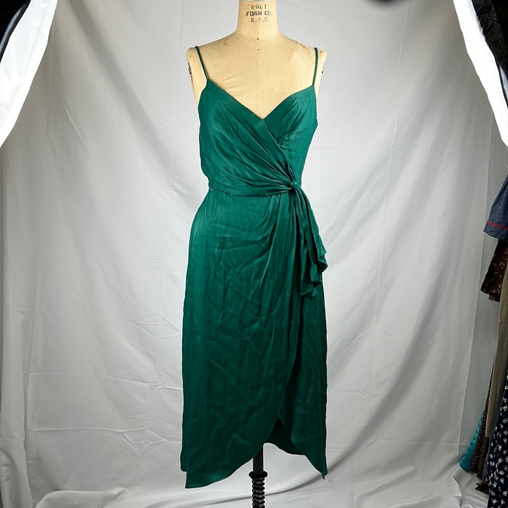 NWT Anthropologie Emerald Green Wrap Dress